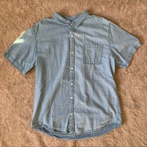 denim pacsun button-up, blue, size xl